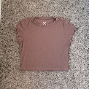 Charlotte Russe dusty pink crop top